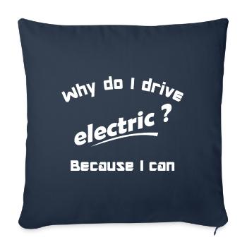 électrique - Housse de coussin décorative 45 x 45 cm - bleu marine - Devant