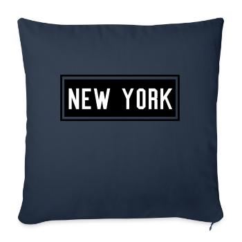 New York - Housse de coussin décorative 45 x 45 cm - bleu marine - Devant