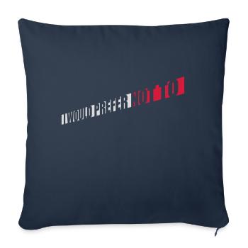 I prefer not to - Sofakissenbezug 45 x 45 cm - Navy - Vorne