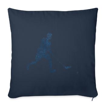 Hockey Unihockeyspielen Salibandy Floorball - Sofakissenbezug 45 x 45 cm - Navy - Vorne
