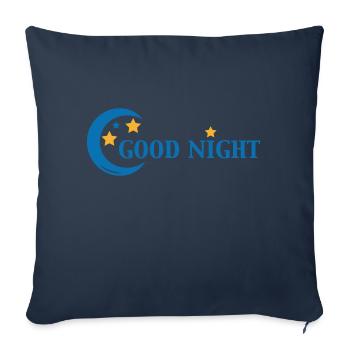 Good Night - Sofakissenbezug 45 x 45 cm - Navy - Vorne