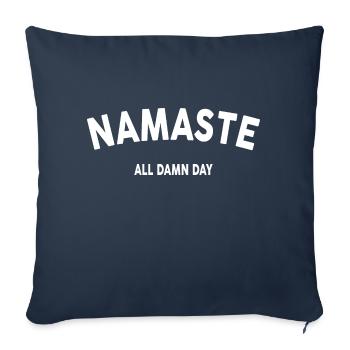 Yoga Gift for Yogis Meditation Gift Idea Om - Sofa pillowcase 17,3'' x 17,3'' (45 x 45 cm) - navy - Front