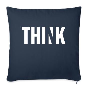 Penser - Housse de coussin décorative 45 x 45 cm - bleu marine - Devant
