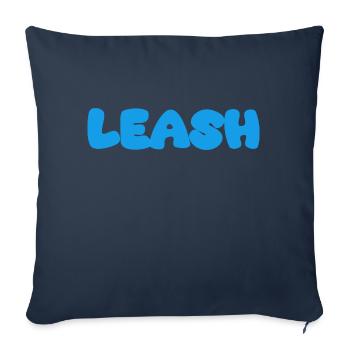 Leash Name Blue - Sofa pillowcase 17,3'' x 17,3'' (45 x 45 cm) - navy - Front