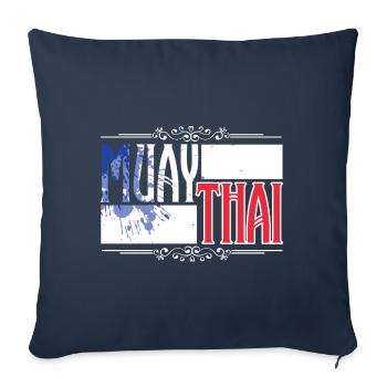 Muay Thai France - Sofa pillowcase 17,3'' x 17,3'' (45 x 45 cm) - navy - Front