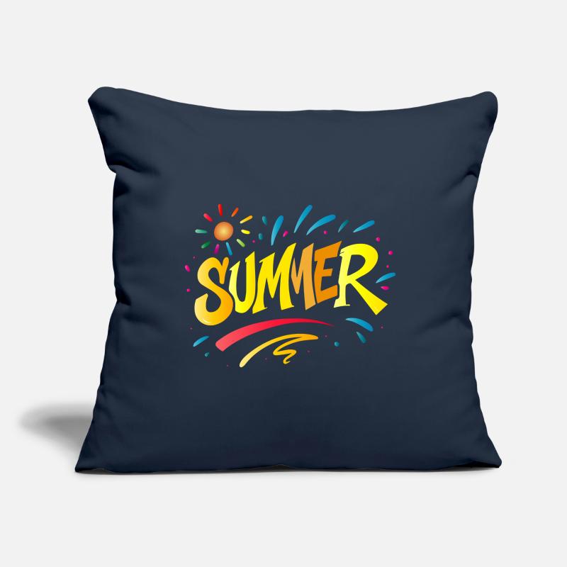 Summer Typo - Summer Design with Splash Elements Sofa pillowcase 17,3'' x 17,3'' (45 x 45 cm)