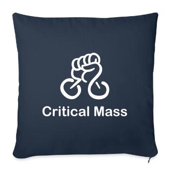 Critical Mass organisierter Radfahrer Zufall - Sofakissenbezug 45 x 45 cm - Navy - Vorne