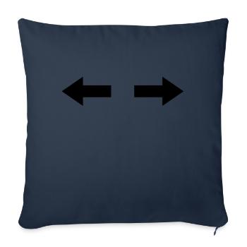 pfeil_seite__f1 - Housse de coussin décorative 45 x 45 cm - bleu marine - Devant