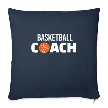 Basketball Coach Trainer Verein - Sofakissenbezug 45 x 45 cm - Navy - Vorne