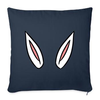 ears gift idea rabbit ears - Sofa pillowcase 17,3'' x 17,3'' (45 x 45 cm) - navy - Front
