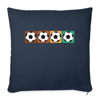 Coupe du monde des supporters de football - Housse de coussin décorative 45 x 45 cm - bleu marine - Devant