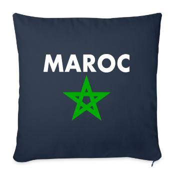 Maroc - Housse de coussin décorative 45 x 45 cm - bleu marine - Devant