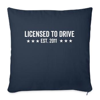 Fahrerlaubnis ab 2011 - Sofakissenbezug 45 x 45 cm - Navy - Vorne