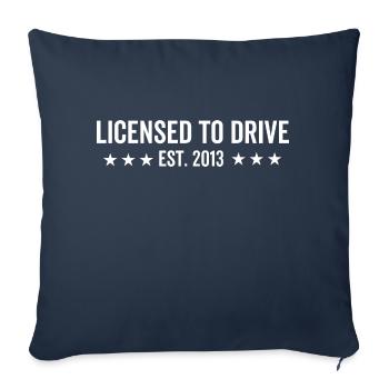 Fahrerlaubnis Est. 2013 - Sofakissenbezug 45 x 45 cm - Navy - Vorne