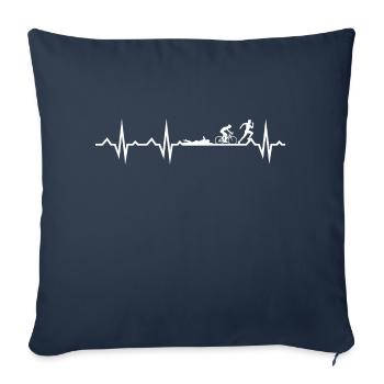 Triathlon, Swimming, Cycling, Running, Sports - Sofa pillowcase 17,3'' x 17,3'' (45 x 45 cm) - navy - Front