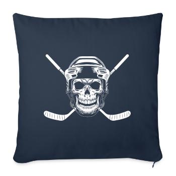 Eishockey Hockey sur glace - Housse de coussin décorative 45 x 45 cm - bleu marine - Devant