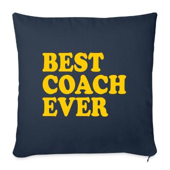 Best coach ever - Housse de coussin décorative 45 x 45 cm - bleu marine - Devant