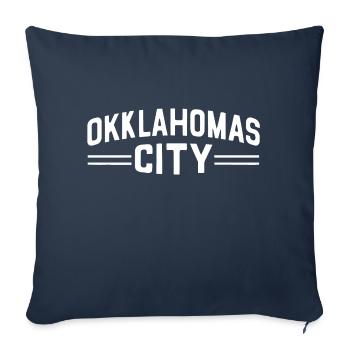 Oklahoma City - Housse de coussin décorative 45 x 45 cm - bleu marine - Devant