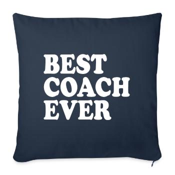 Best coach ever - Housse de coussin décorative 45 x 45 cm - bleu marine - Devant