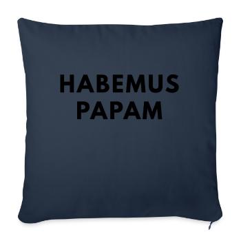 Habemus Papam - Nous avons un pape - Housse de coussin décorative 45 x 45 cm - bleu marine - Devant