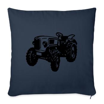 Traktor , Trecker , Landmaschine Traktoren , (25) - Sofakissenbezug 45 x 45 cm - Navy - Vorne