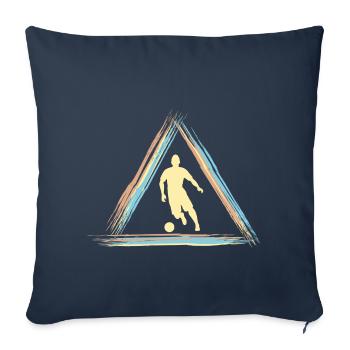 Fussball - Sofakissenbezug 45 x 45 cm - Navy - Vorne