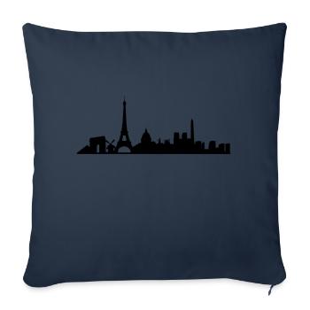 Paris - Housse de coussin décorative 45 x 45 cm - bleu marine - Devant