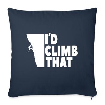Climbing Climbing Mountain Sports Rock Face Gift - Sofa pillowcase 17,3'' x 17,3'' (45 x 45 cm) - navy - Front
