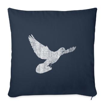 Pigeon voyageur pigeon peace dove peace - Housse de coussin décorative 45 x 45 cm - bleu marine - Devant