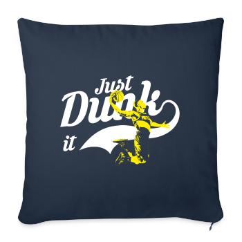 Dunk cadeau tee shirt basket - Housse de coussin décorative 45 x 45 cm - bleu marine - Devant
