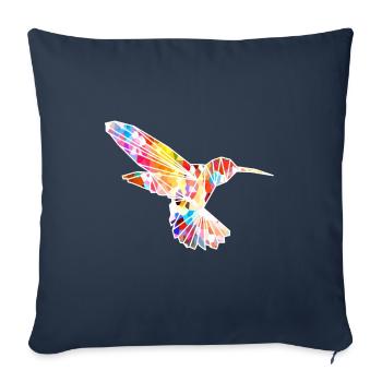Hummingbird Mosaic - Sofa pillowcase 17,3'' x 17,3'' (45 x 45 cm) - navy - Front