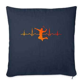 Men's Badminton Player Badminton Badminton Badminton - Sofa pillowcase 17,3'' x 17,3'' (45 x 45 cm) - navy - Front