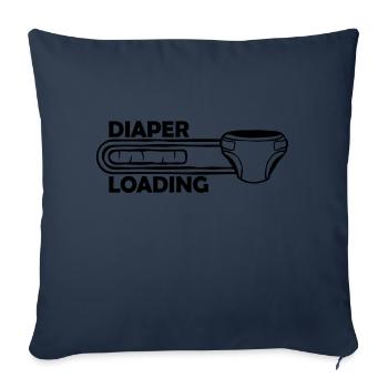 Windel Diaper Loading - Sofakissenbezug 45 x 45 cm - Navy - Vorne