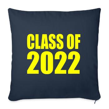 Class of 2022 - Sofa pillowcase 17,3'' x 17,3'' (45 x 45 cm) - navy - Front