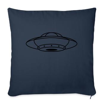 Aliens UFO flying saucer - Sofa pillowcase 17,3'' x 17,3'' (45 x 45 cm) - navy - Front