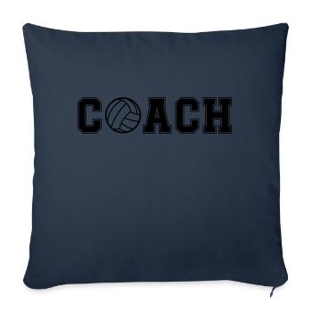 Entraîneur de handball - Housse de coussin décorative 45 x 45 cm - bleu marine - Devant