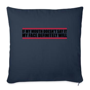 my face definitely will - Sofa pillowcase 17,3'' x 17,3'' (45 x 45 cm) - navy - Front