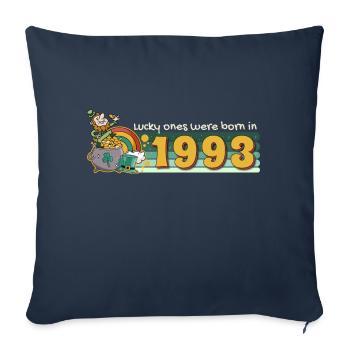 Lucky Ones est né en 1993 tee St. Patrick’s - Housse de coussin décorative 45 x 45 cm - bleu marine - Devant
