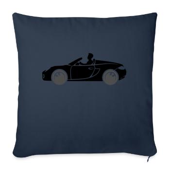 Voiture de sport cabriolet - Housse de coussin décorative 45 x 45 cm - bleu marine - Devant