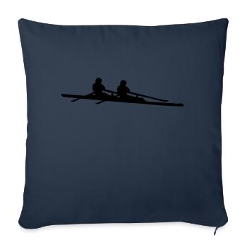 aviron double Double scull - Housse de coussin décorative 45 x 45 cm - bleu marine - Devant