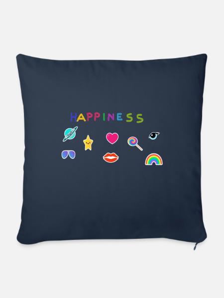 Glück - Sofakissenbezug 45 x 45 cm - Navy