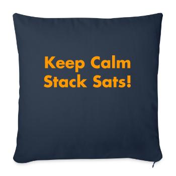 Keep Calm Stack Sats - Sofa pillowcase 17,3'' x 17,3'' (45 x 45 cm) - navy - Front