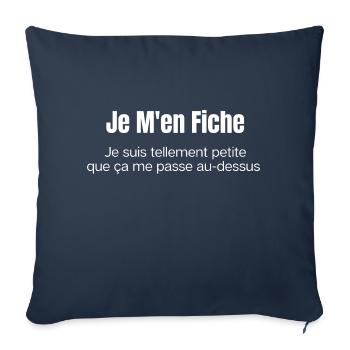 Je m'en Fiche je suis tellement intense - Housse de coussin décorative 45 x 45 cm - bleu marine - Devant