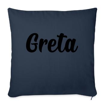 Greta - Sofakissenbezug 45 x 45 cm - Navy - Vorne