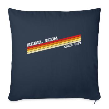 Rebel Scum - Citation du film Scum Rebels - Housse de coussin décorative 45 x 45 cm - bleu marine - Devant