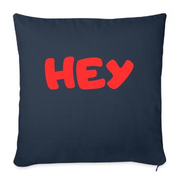 Hé - Housse de coussin décorative 45 x 45 cm - bleu marine - Devant