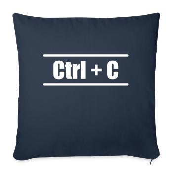 Ctrl C Ctrl V Parents Enfant Famille Partenaire Look - Housse de coussin décorative 45 x 45 cm - bleu marine - Devant