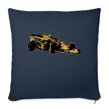 Voiture de course - Housse de coussin décorative 45 x 45 cm - bleu marine - Devant