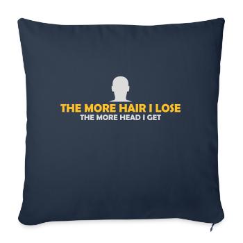 J’ai plus de tête - Housse de coussin décorative 45 x 45 cm - bleu marine - Devant