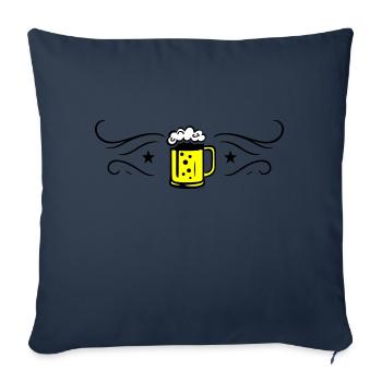 Beer Beer Mug Icon - Sofa pillowcase 17,3'' x 17,3'' (45 x 45 cm) - navy - Front